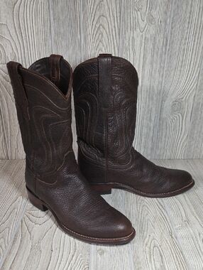 Tecovas The Cartwright Western Brown Leather Cowboy Boots Mens Size 10.5D